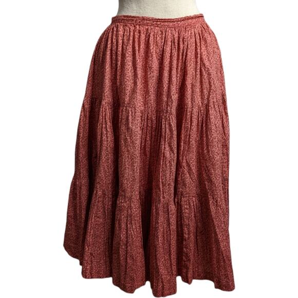 Vintage 60s 70s Martha of Taos Calico Broomstick Skirt Boho Prairie Cottagecore - Picture 2 of 13